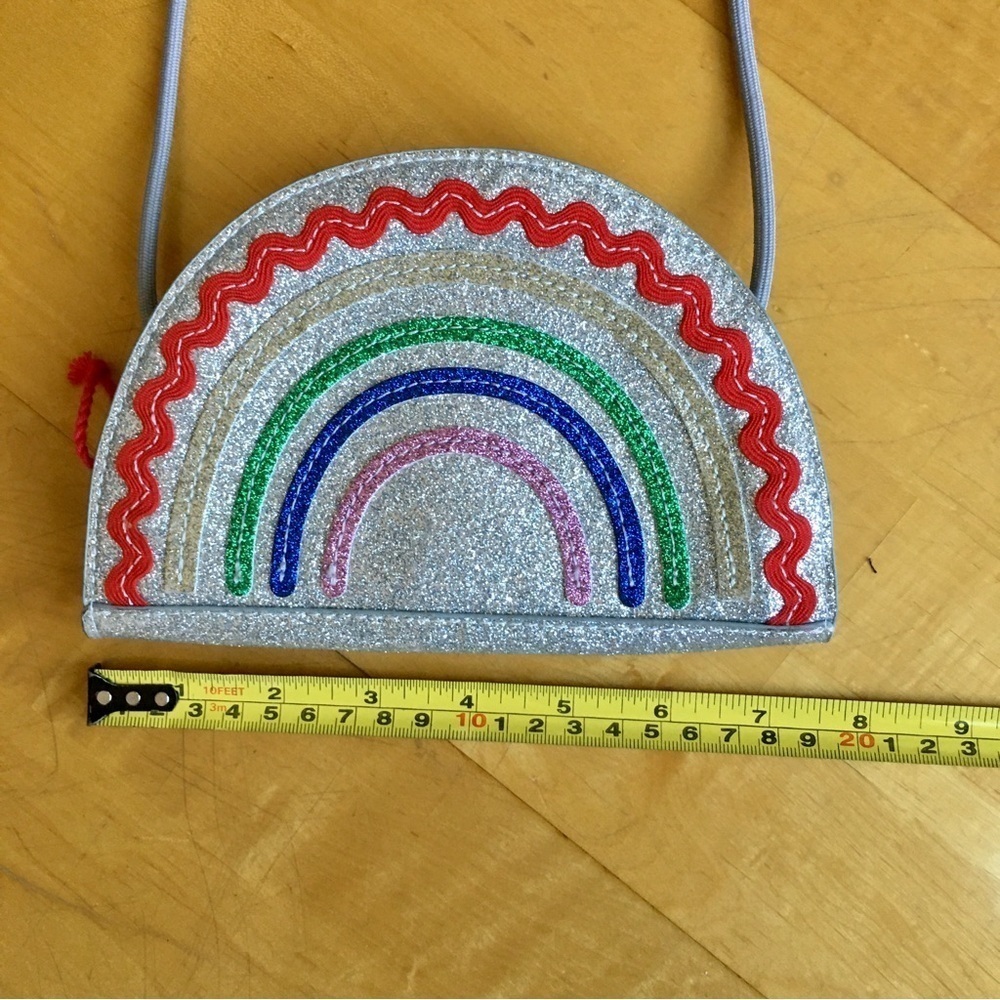 Silver Glitter Rainbow Zip Purse - Picture 12 of 14